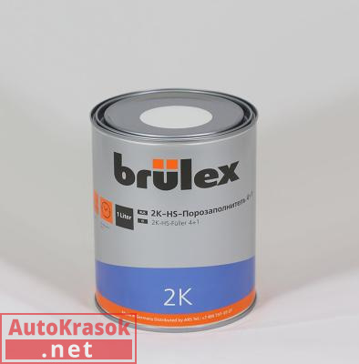 Грунт порозаполнитель 2K HS 4+1, черный, 1 л 928514126, BRULEX