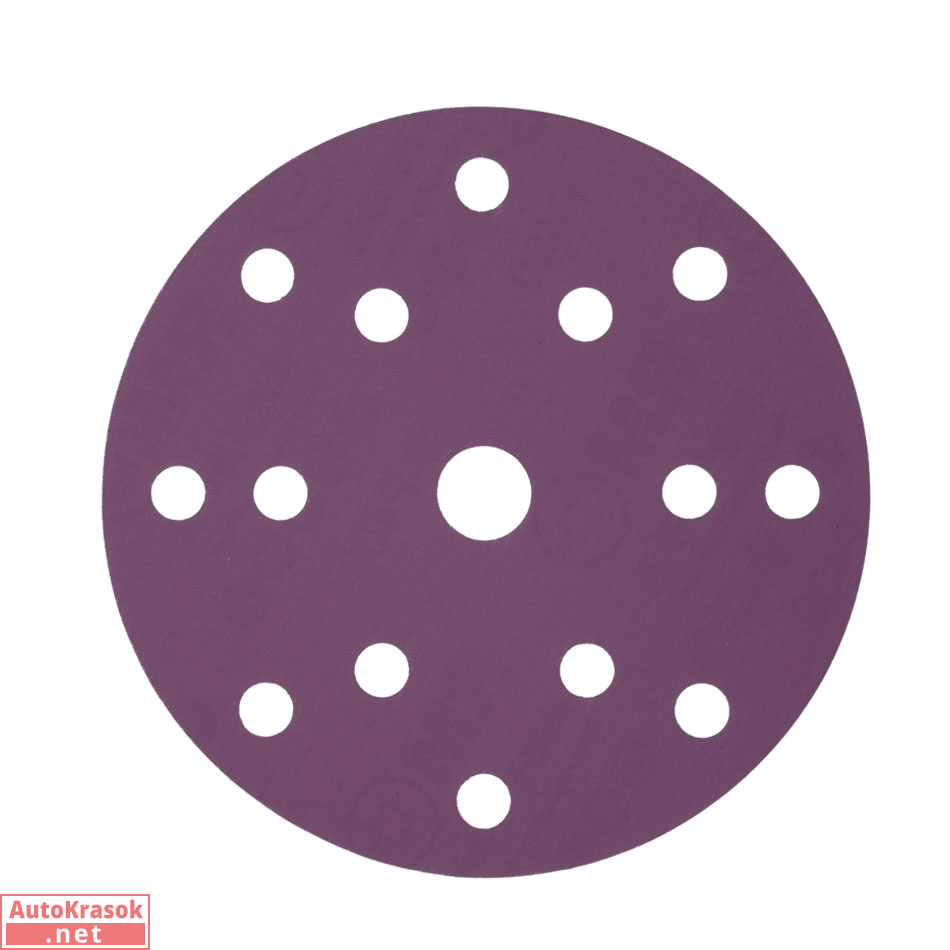 Круг шлифовальный PP627 Purple Paper, диаметр 150 мм, 15 отверстий, P320, Hanko