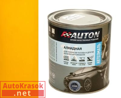 Краска 299 желтое такси, автоэмаль алкидная 1К, 0,8л, ATN-P07197-08 AUTON