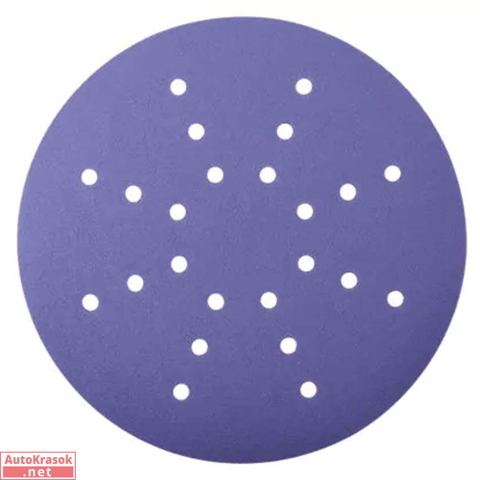 Диск шлифовальный 328 Purple Zirconia, D=225 мм, 24 отверстия, P180 (упак 50шт), 328.225.180.24, Sandwox