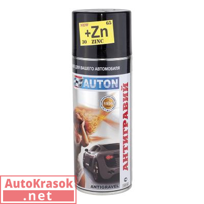 Антигравий-спрей +Zn с цинком Автон черный, уп. 520 мл (шт.), ATN-A70165, AUTON