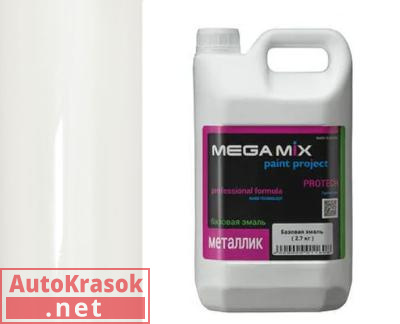 Краска 240 Белое облако (ППГ) эмаль металлик, 3,1 кг,  MegaMix