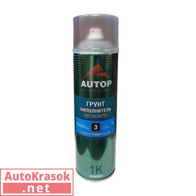 Грунт-наполнитель для пластика №3 Plastic Primer Filler, серый, (аэрозоль), 650 мл ATP-A07830, Autop