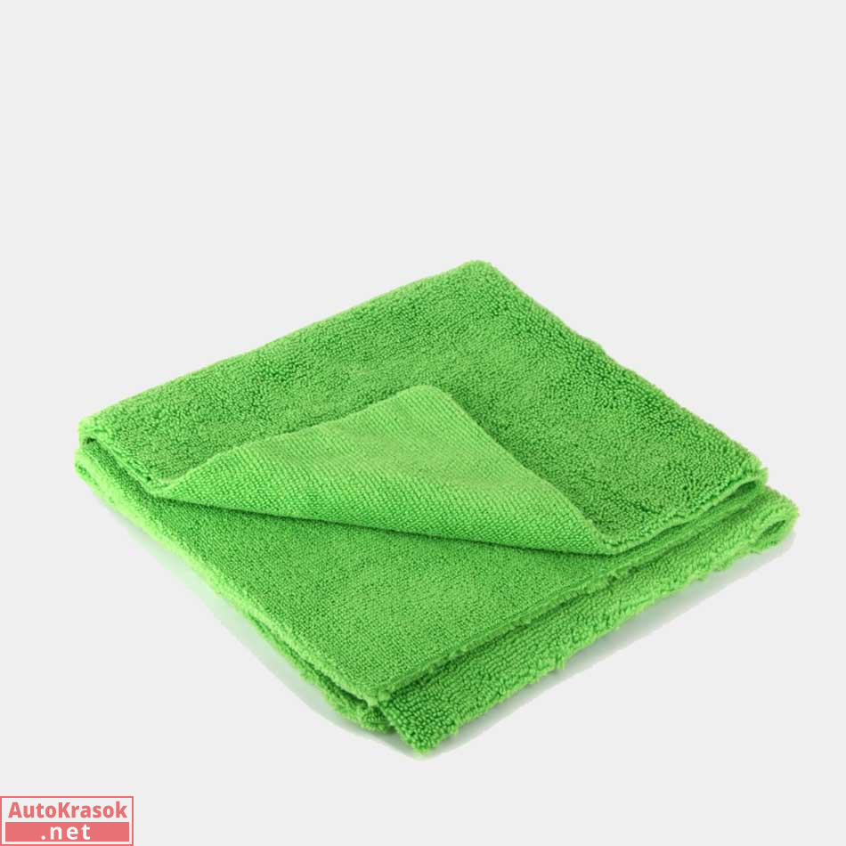 Салфетка из микрофибры, двухсторонняя без обметки краев, зеленая, 40*40 см, 400 г/м, Adolf Bucher