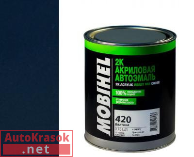 Краска 420 балтика, 2К Автоэмаль акриловая Мобихел, 0.75 л, 41679102 MOBIHEL