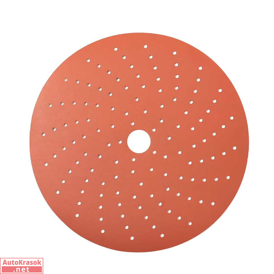 Шлифовальный круг 518 Orange Ceramic, D=150 мм, мультидырочный, P180 (упак 50шт), Sandwox