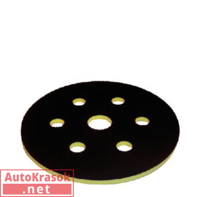 Подложка для кругов Superassilex microVelcro, D=150 мм, толщина 5 мм, жесткая, 6+1 отверстий, 9710049, Kovax