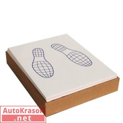 Коврики двухслойные Paper floor mats  "Следы ног", материал - бумага, 100 шт. в упаковке, 074.815.00, SOLID