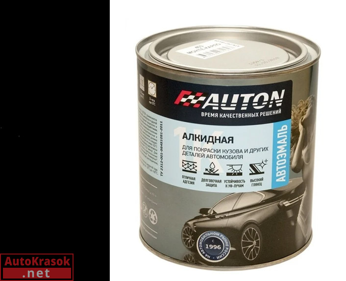 601 Черная, автоэмаль алкидная 1К, 0.8 л, AUTON