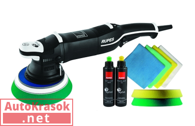 Эксцентриковая полировальная машинка, набор, D=180, 3000-4500 об/мин, ход 21мм, 500Вт, LHR21III/STN, Rupes