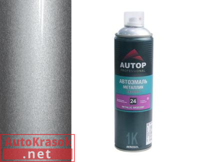 Краска металлик базовая №24, 640 Серебристая, (аэрозоль), 650 мл, ATP-A07840 Autop