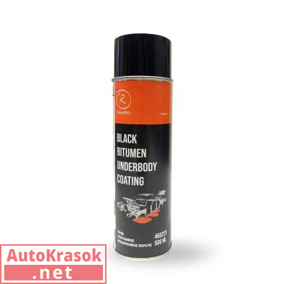 Роксель Про Антигравийное антикоррозийное покрытие, неокрашиваемое, черное, аэрозоль 500 мл, 465223, RoxelPro