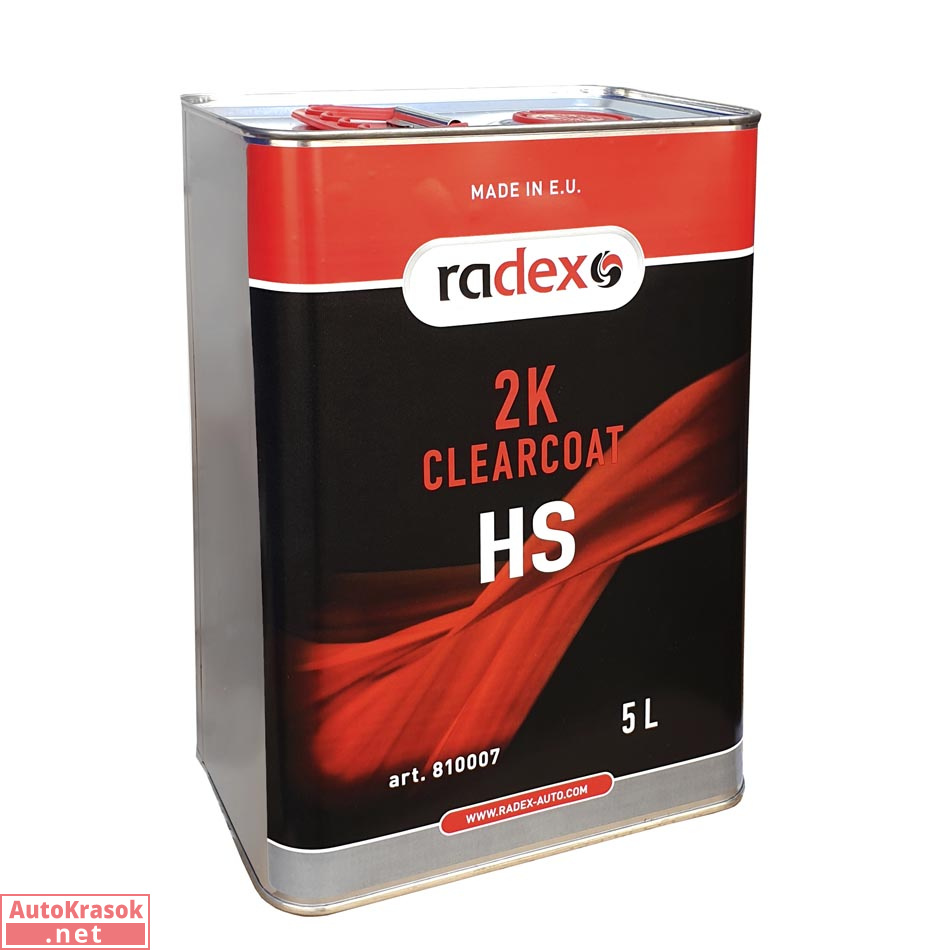 2K Прозрачный акриловый лак HS, 5 л, 810007, RADEX