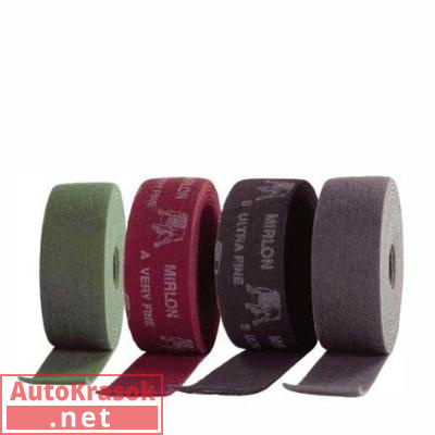 Рулон скотч брайт Mirka MIRLON 115мм x 10m VF 360 (красный), 805BY001373R, Mirka
