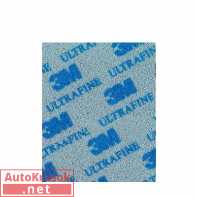 Губка шлифовальная Softback 115*140 мм, Ultrafine Ультратонкая ( абразив P800-P1000 ), 02601, 3M