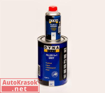 Грунт 2К Dyna Filler 5+1, серый, 0,84+0,16л (комплект) 519365, Dynacoat