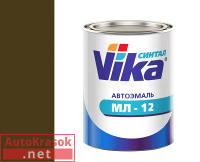 Краска защитная/хаки, эмаль МЛ-12, 0,8 кг,  VIKA