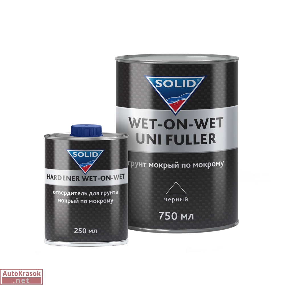Грунт мокрый по мокрому 3:1, WET-ON-WET BLACK UNI FULLER, черный, 0,75+0.25 л (комплект), 535.7525.2, SOLID