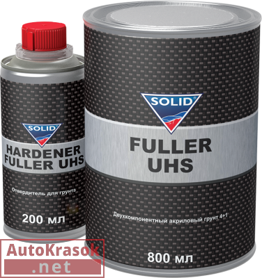 SOLID PROFESSIONAL LINE FULLER UHS акрил.грунт, серый (в комп. с отв.) 0,8+0,2л 532.0803, SOLID