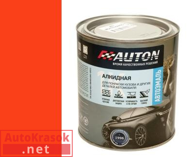 Краска 1025 Оранжевая, автоэмаль алкидная 1К, 0.8 л, ATN-P07190-08 AUTON