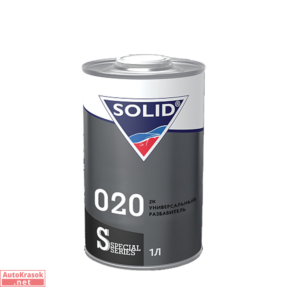 Разбавитель SOLID 020 для 2К акриловых материалов, 1 л, SOLID Разбавитель SOLID 020 для 2К акриловых материалов, 1 л, SOLID