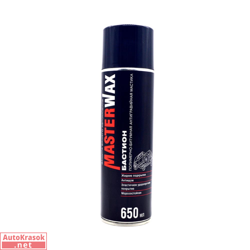 Мастика БАСТИОН полимерно-битумная (аэрозоль), 650 мл, MasterWax