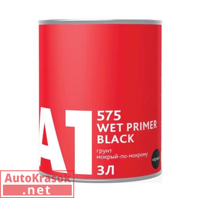 Грунт акриловый 575 Wet Primer black, мокрый-по-мокрому, черный, 3 л 575WPB-3000, A1
