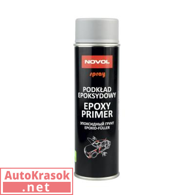 Грунт EPOXY PRIMER SPRAY эпоксидный, серый (аэрозоль), 500 мл 91141, Novol