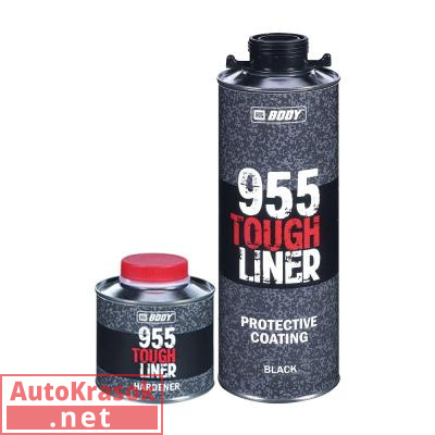 955 Tough Liner защитное покрытие Боди, черное, с отвердителем, 0,6+0,2 л, 9550200001, Body HB