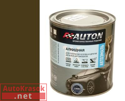 Краска 303 хаки (защитная), автоэмаль алкидная 1К, 0.8 л, ATN-P07185-08 AUTON