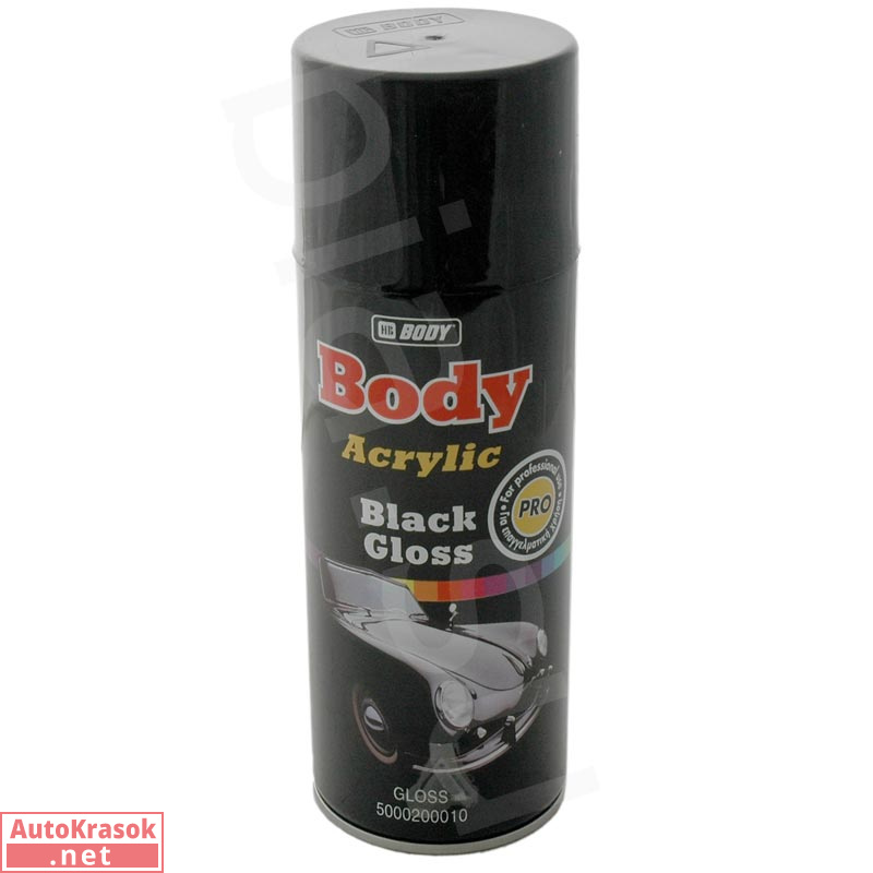 Спрей-краска Black Gloss глянцевая Боди, уп. 0,4 л (шт.), , Body HB