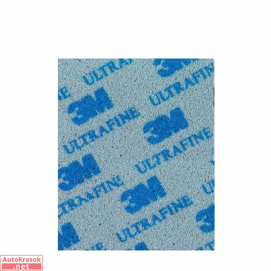 Губка шлифовальная Softback 115*140 мм, Ultrafine Ультратонкая ( абразив P800-P1000 ), 02601, 3M