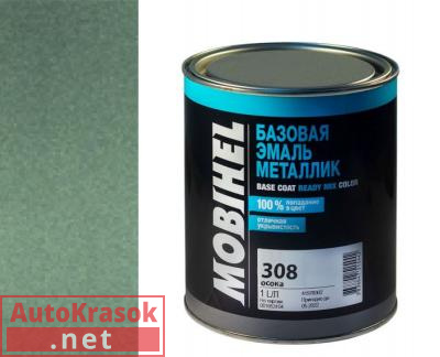 Краска 308 осока, Автоэмаль Мобихел металлик, 1 л, 41979302 MOBIHEL