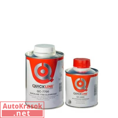 Лак акрил-уретановый QC-7700 (комплект с отвердителем), 0,4+0,2л, QC-7700/0,4+4220/0.2, Quickline