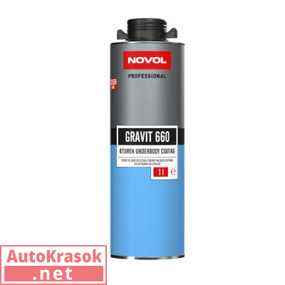 Антигравий BITUM GRAVIT 660 черный Новол, 1 л, 37791, Novol