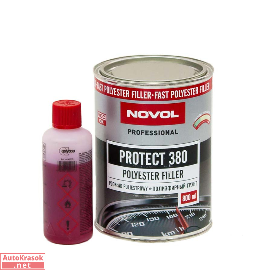 Грунт Protect 380 полиэфирный Новол, 0,8+0,08 л, 90016, Novol