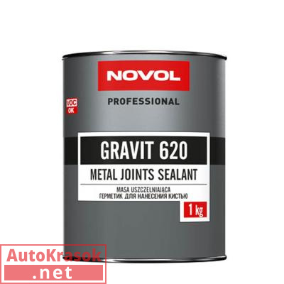 Герметик GRAVIT 620 для нанесения кистью, серый, 1 кг, 33109, Novol