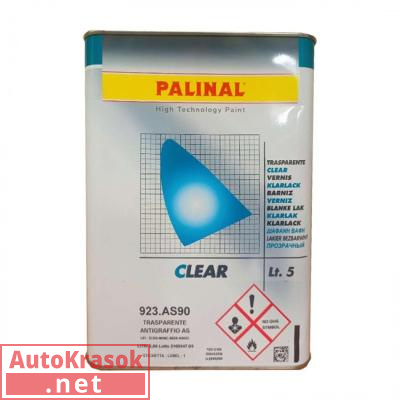 Прозрачный лак AS90 (antiscratch) HS, канистра 5 л, 923.AS905, PALINAL