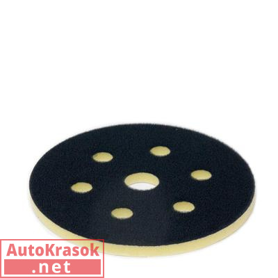 Подложка для кругов Superassilex microVelcro, D=150 мм, толщина 10 мм, мягкая, 6+1 отверстий, 9710039, Kovax