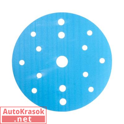 Шлифовальный круг SMIRDEX 830 Film Discs, D=150мм, 15 отверстий, P2000, SMIRDEX