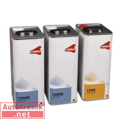 Лак акриловый 1200S UNIVERSAL CLEAR, универсальный, 5+5+5 л (комплект), 1250073755+1250000647, CROMAX