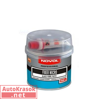 Шпатлевка со стекловолокном Novol Fiber Micro, 0,5 кг, 1231, Novol