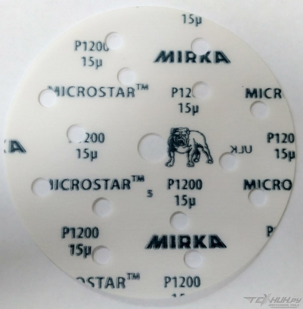Шлифовальный круг Mirka MICROSTAR 150мм 15 отверстий P1500, FM61105094, Mirka