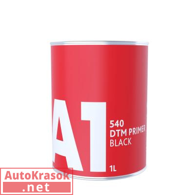Грунт акриловый 4:1 (2:1 мокрый по мокрому) 540 DTM PRIMER BLACK, черный, 1 л 540DPB-1000, A1