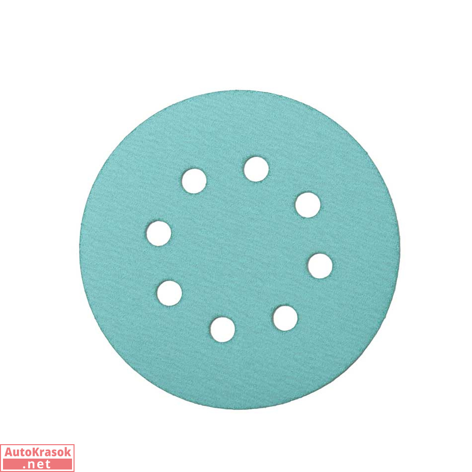 Шлифовальный круг 136 Green ALO, D=125 мм, 8 отверстий, P180 (упак 100шт.), 136.125.180.08, Sandwox