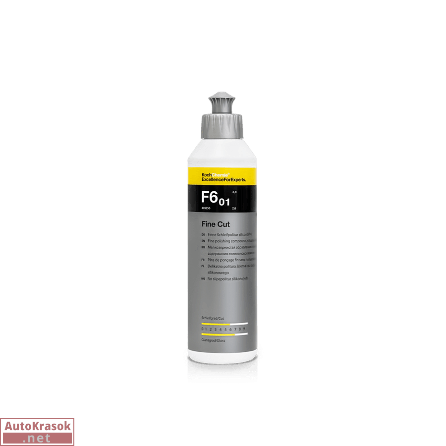 FINE CUT F6.01 - Мелкозернистая абразивная полировальная паста (250 мл), Koch Chemie