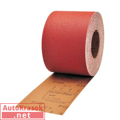 Р100 Абразивная ткань в рулонах SMIRDEX 630 X-Cloth, 116ммх25м, 630120100, SMIRDEX