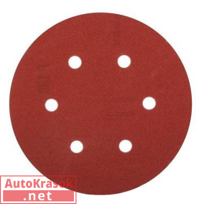 Шлифовальный круг SMIRDEX 330 Duroflex, D=150 мм, 6 отверстий, P40, 330416040, SMIRDEX