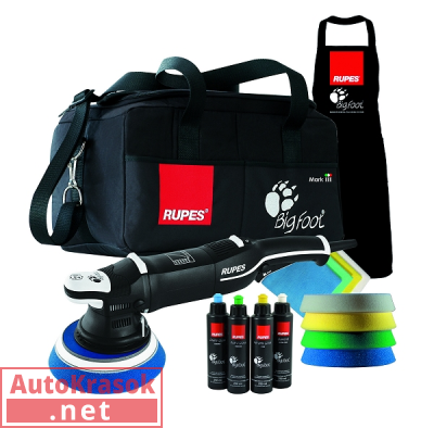 Эксцентриковая полировальная машинка, набор, D=180, 3000-4500 об/мин, ход 21 мм, 500Вт, LHR21III/DLX, Rupes