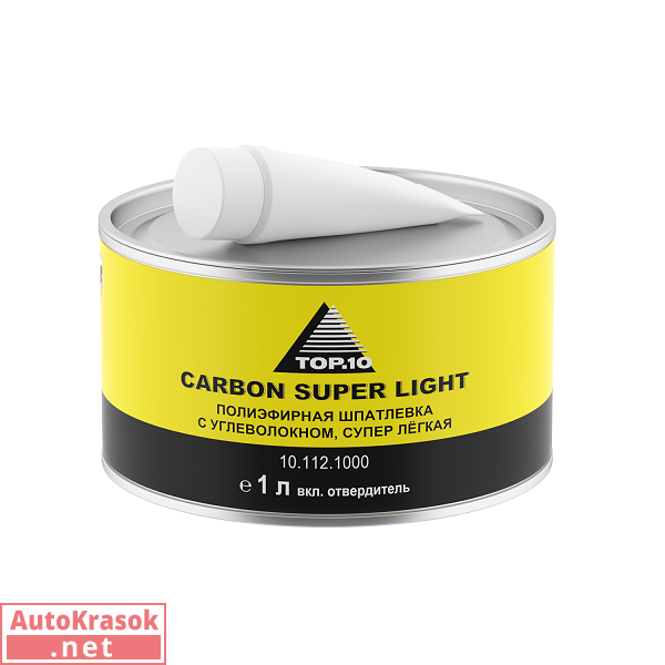 Шпатлевка TOP.10 CARBON SUPER LIGHT 1 л, 10.112.1000, TOP.10